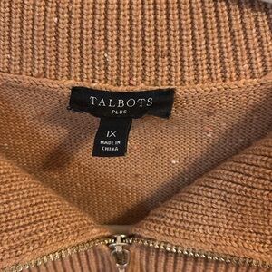 Talbots camel colored sweater dress